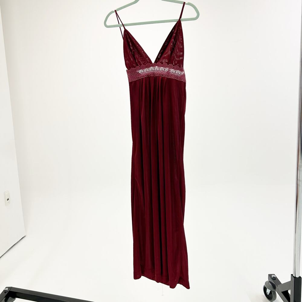 Red Satin Y2K Maxi Dress